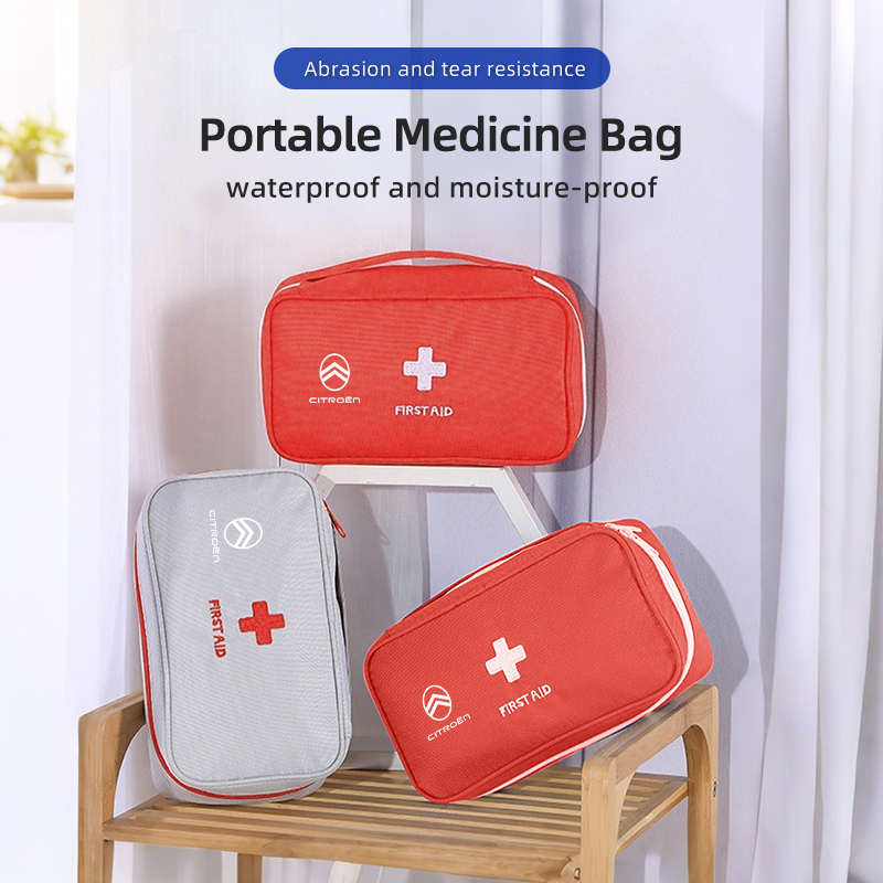 First Aid Bag Kit - Tragbarer Erste-Hilfe-Medizin-Kit für das Auto, Mini-Medizin-Aufbewahrungstasche
