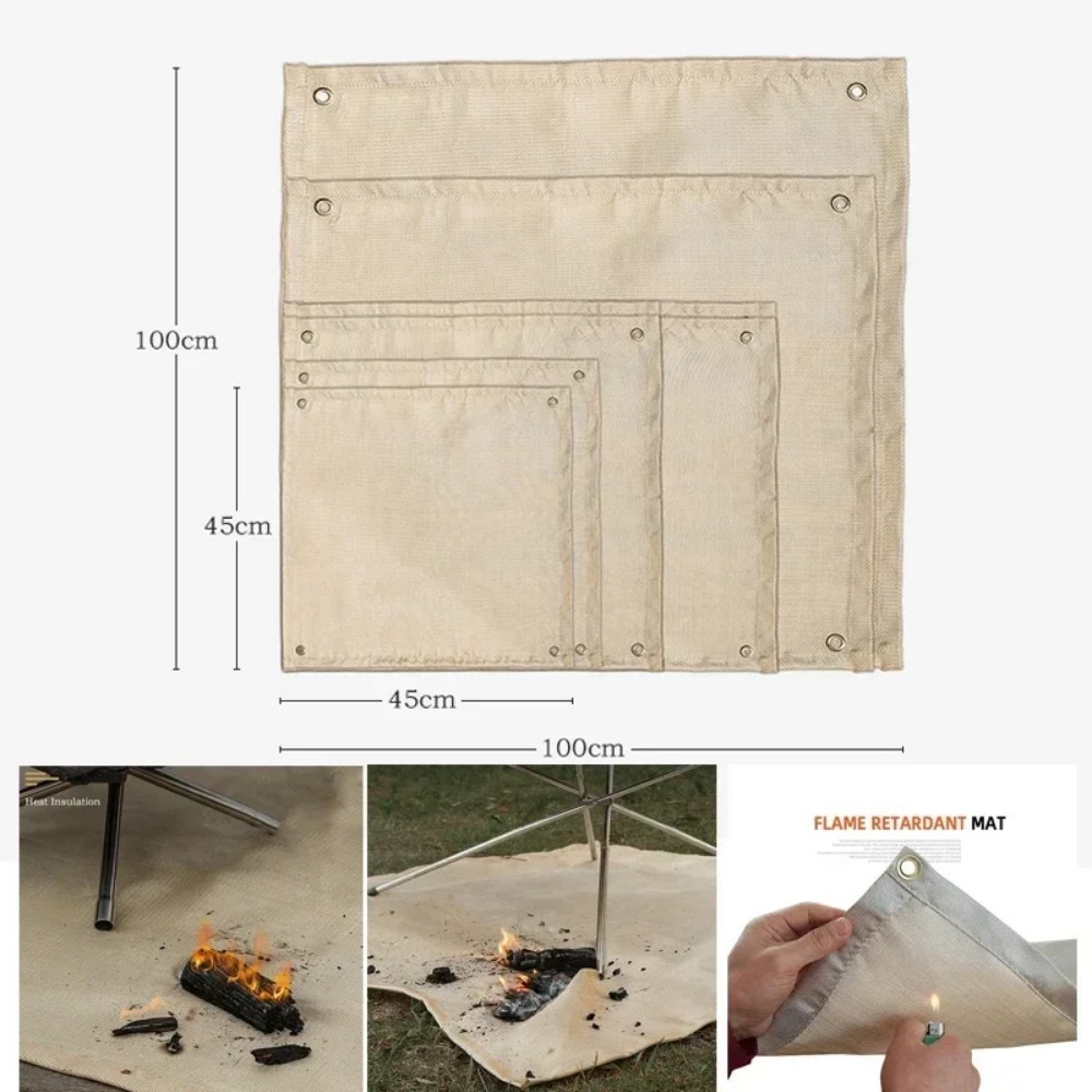 Fire Blanket Kitchen - Hochtemperatur-Feuerlöschdecke aus Glasfaser für Outdoor-Camping, Picknick,