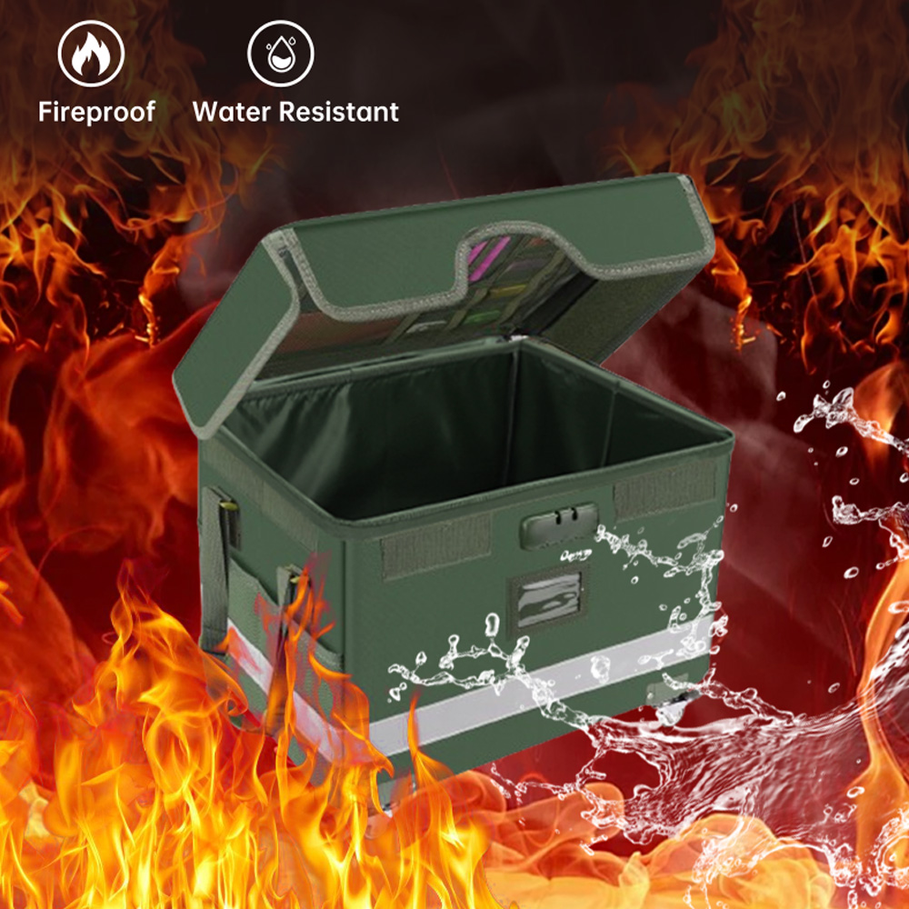 Fire Safe Document - Feuerfeste Aufbewahrungsbox, sichere Dokumentenbox mit Rollen,