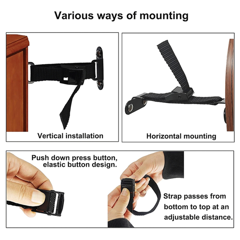 Earthquake Anchor Strap - FYBL-Wandanker für Möbel, Anti-Kipp-Gurte (2 Sätze),