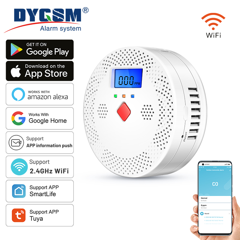 Co Detector Plug - Tuya WiFi Smart Kohlenmonoxid-detektor Alarm 85dB