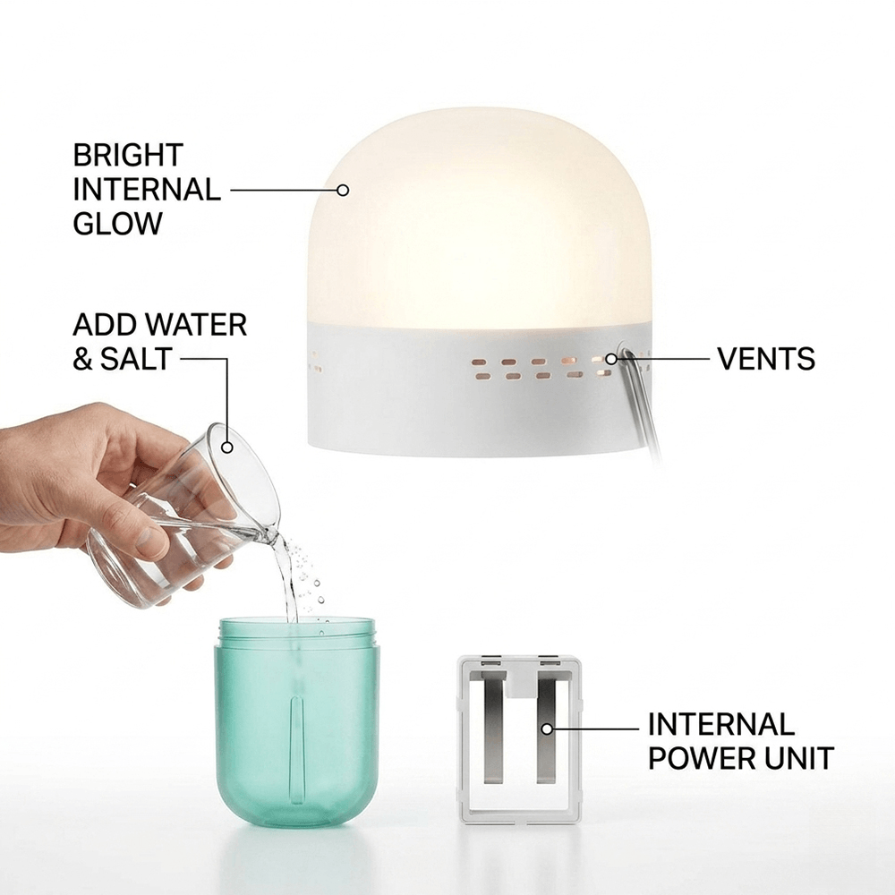 Tragbare Salzlampenlampe, komp – Power Outage Light Bewertung und Preis