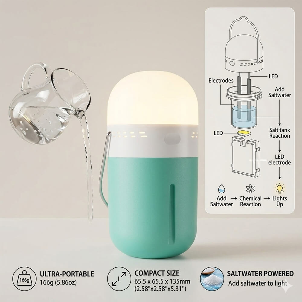 Tragbare Salzlampenlampe, komp – Power Outage Light Bewertung und Preis