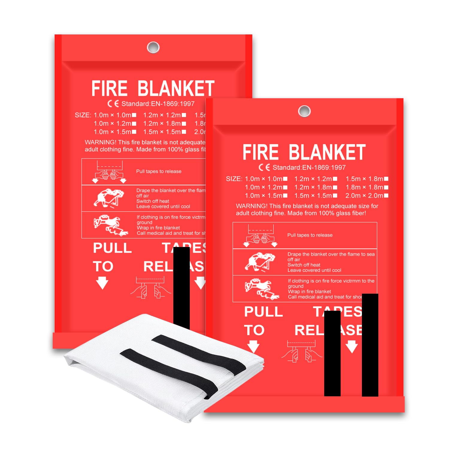 Feuerlöschdecke, 2 Stück, 2 x  – Fire Blanket Kitchen Bewertung und Preis
