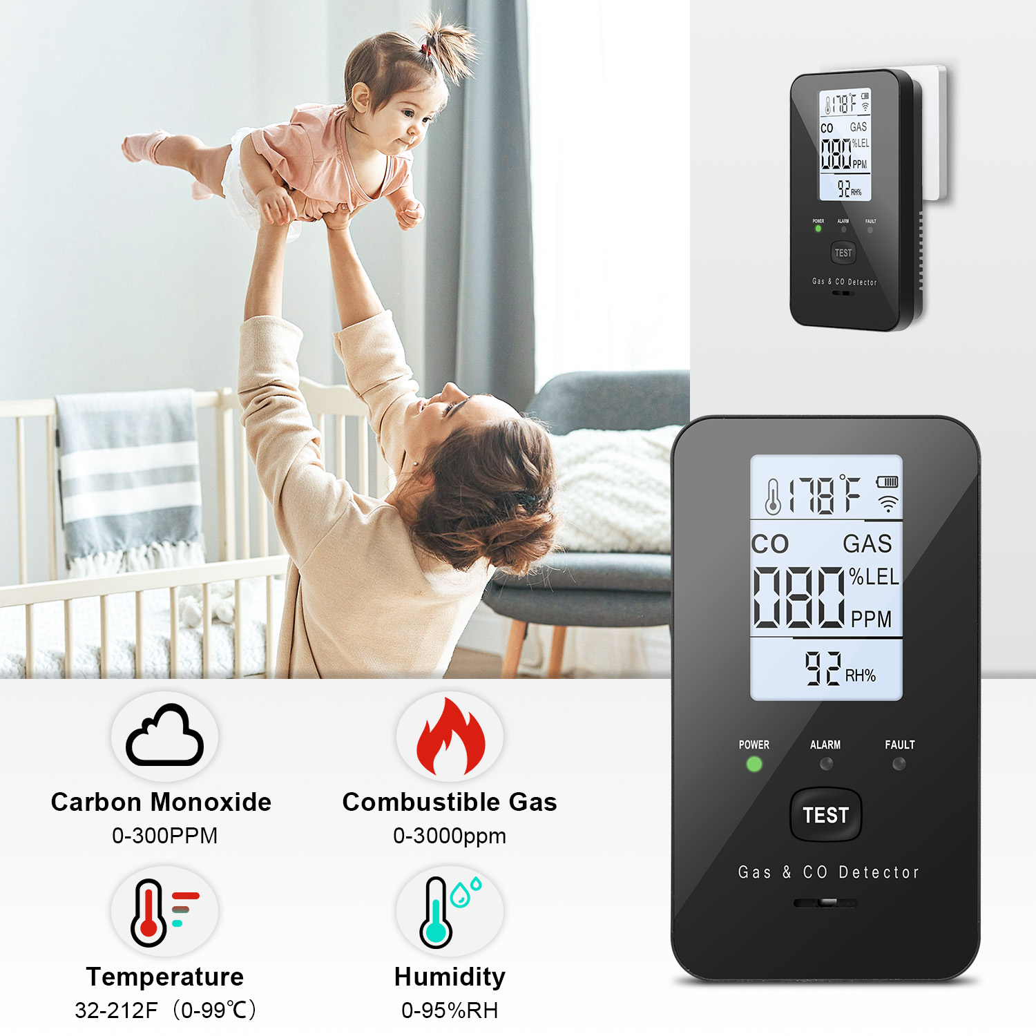 Erdgas- und Kohlenmonoxidmelde – Co Detector Plug Bewertung und Preis