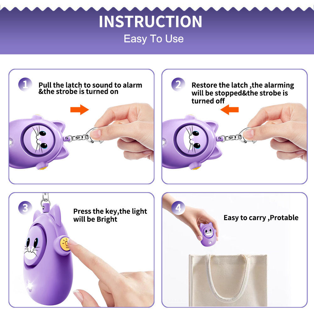 H8 2024 Neuer persönlicher Ala – Personal Alarm Keychain Bewertung und Preis